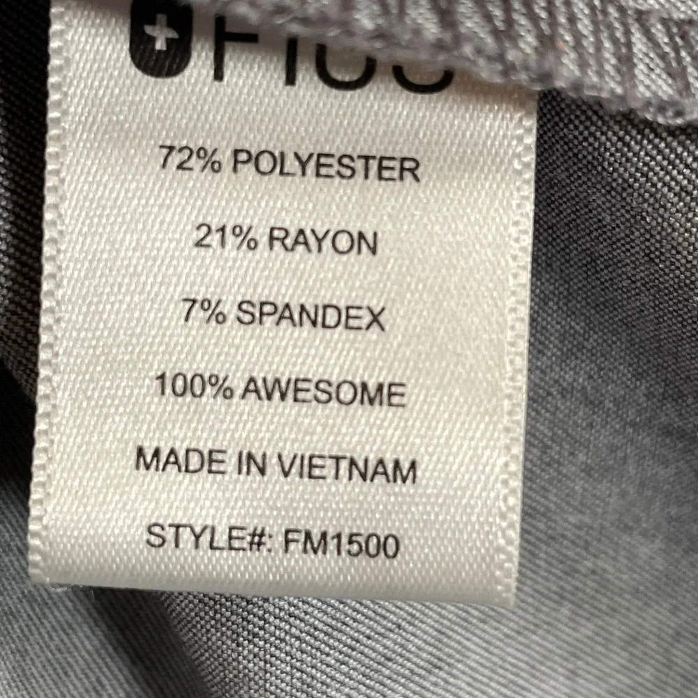 FIGS Technical Collection Men Scrub Set XL Gray V-Neck Leon Top Pisco Pants Spot